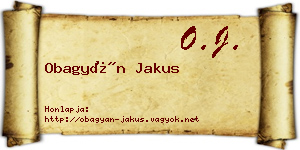 Obagyán Jakus névjegykártya